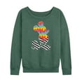 thumbnail image 1 of Mickey & Friends - Mickey Silhouette Drip Checker - Women's Lightweight French Terry Long Sleeve Shirt, 1 of 5