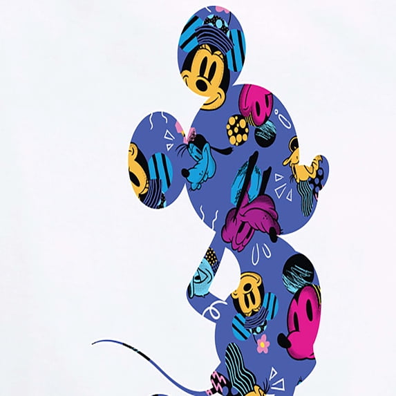 Mickey & Friends - Mickey Silhouette Expressive Pattern - Women's Short Sleeve Graphic T-Shirt