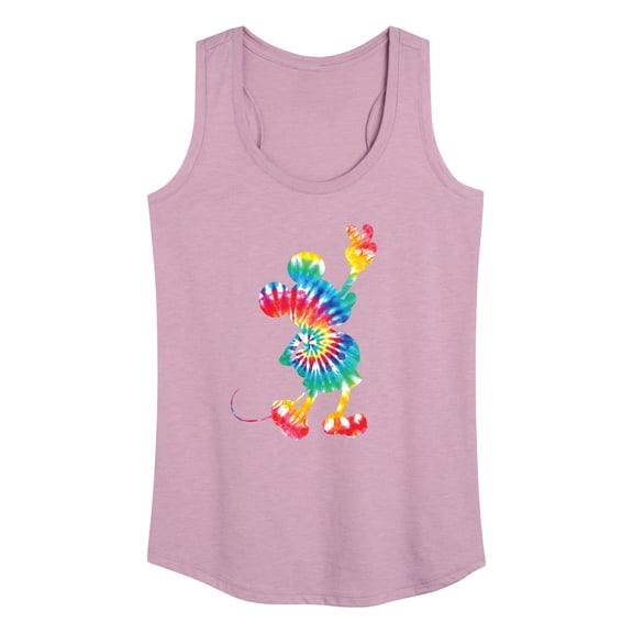 Mickey & Friends - Mickey Silhouette Peace Tie Dye - Women's Racerback Tank Top