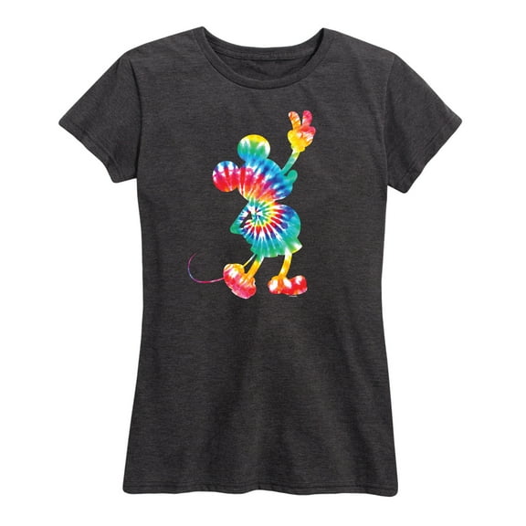 Mickey & Friends - Mickey Silhouette Peace Tie Dye - Women's Short Sleeve Graphic T-Shirt