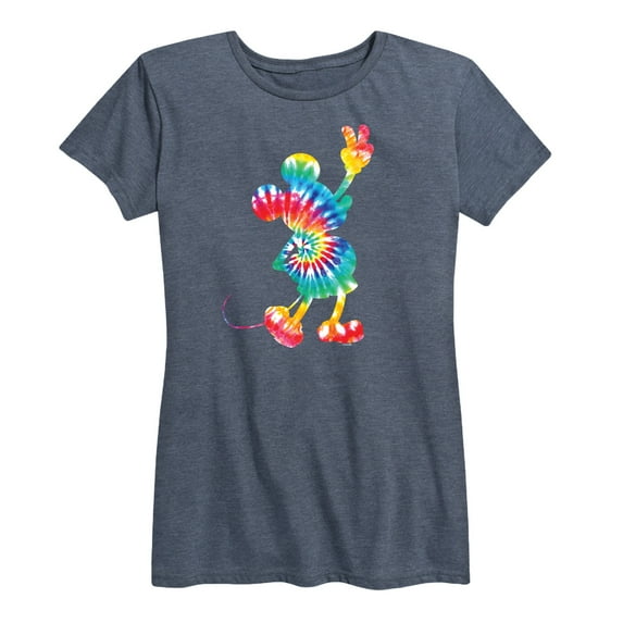 Mickey & Friends - Mickey Silhouette Peace Tie Dye - Women's Short Sleeve Graphic T-Shirt