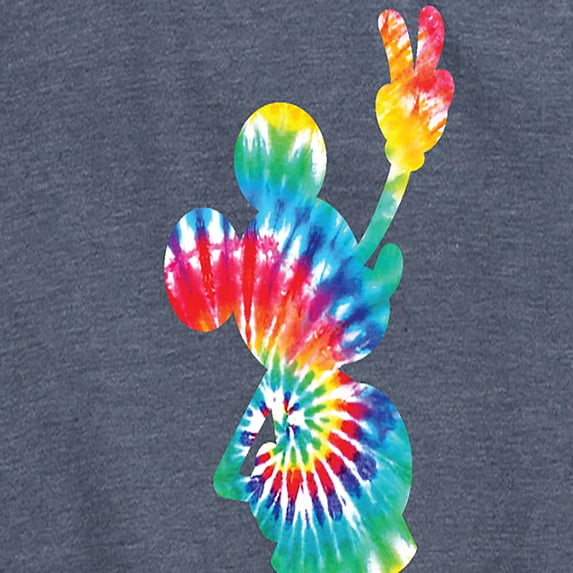 Mickey & Friends - Mickey Silhouette Peace Tie Dye - Women's Short Sleeve Graphic T-Shirt