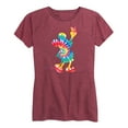 thumbnail image 1 of Mickey & Friends - Mickey Silhouette Peace Tie Dye - Women's Short Sleeve Graphic T-Shirt, 1 of 5
