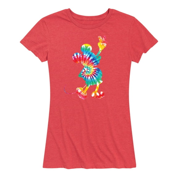 Mickey & Friends - Mickey Silhouette Peace Tie Dye - Women's Short Sleeve Graphic T-Shirt