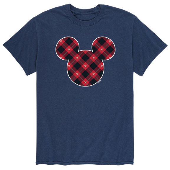 Mickey & Friends - Mickey Silhouette Plaid Fill - Men's Short Sleeve Graphic T-Shirt