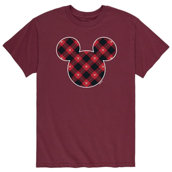 Mickey & Friends - Mickey Silhouette Plaid Fill - Men's Short Sleeve Graphic T-Shirt