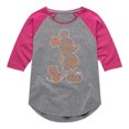 thumbnail image 1 of Mickey & Friends - Mickey Silhouette - Toddler And Youth Girls Raglan Graphic T-Shirt, 1 of 5