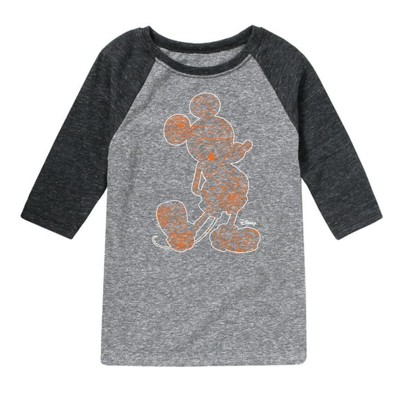Mickey & Friends - Mickey Silhouette - Toddler And Youth Raglan Graphic T-Shirt