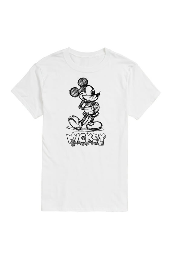 Mickey & Friends - Mickey Sketch - Men's Short Sleeve Graphic T-Shirt