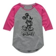 thumbnail image 1 of Mickey & Friends - Mickey Sketch - Toddler And Youth Girls Raglan Graphic T-Shirt, 1 of 5