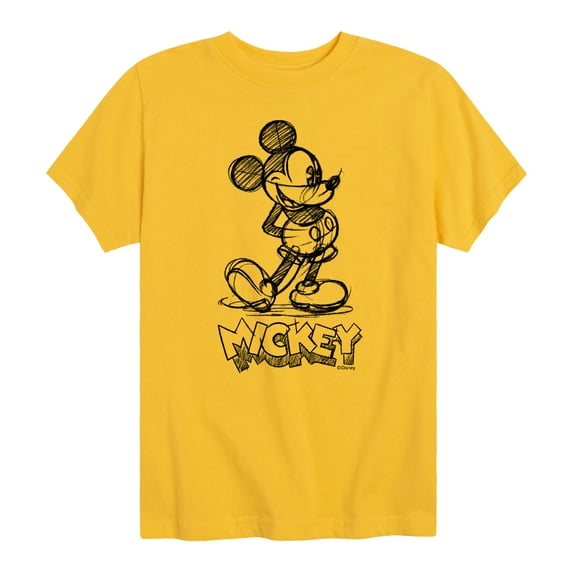Mickey & Friends - Mickey Sketch - Toddler And Youth Short Sleeve Graphic T-Shirt
