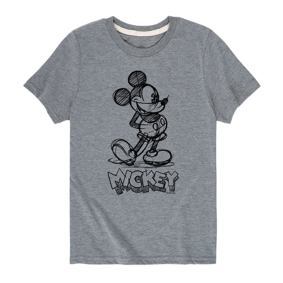 Mickey & Friends - Mickey Sketch - Toddler And Youth Short Sleeve Graphic T-Shirt
