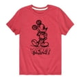 thumbnail image 1 of Mickey & Friends - Mickey Sketch - Toddler And Youth Short Sleeve Graphic T-Shirt, 1 of 5