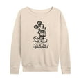 thumbnail image 1 of Mickey & Friends - Mickey Sketch - Women's Lightweight French Terry Long Sleeve Shirt, 1 of 5