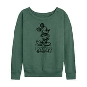 Mickey & Friends - Mickey Sketch - Women's Lightweight French Terry Long Sleeve Shirt