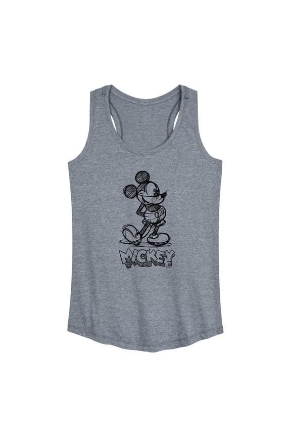 Mickey & Friends - Mickey Sketch - Women's Racerback Tank Top