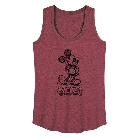 Mickey & Friends - Mickey Sketch - Women's Racerback Tank Top