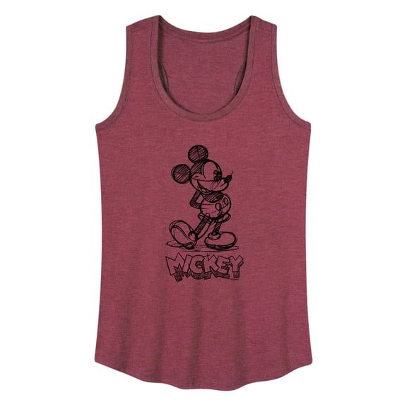 Mickey & Friends - Mickey Sketch - Women's Racerback Tank Top