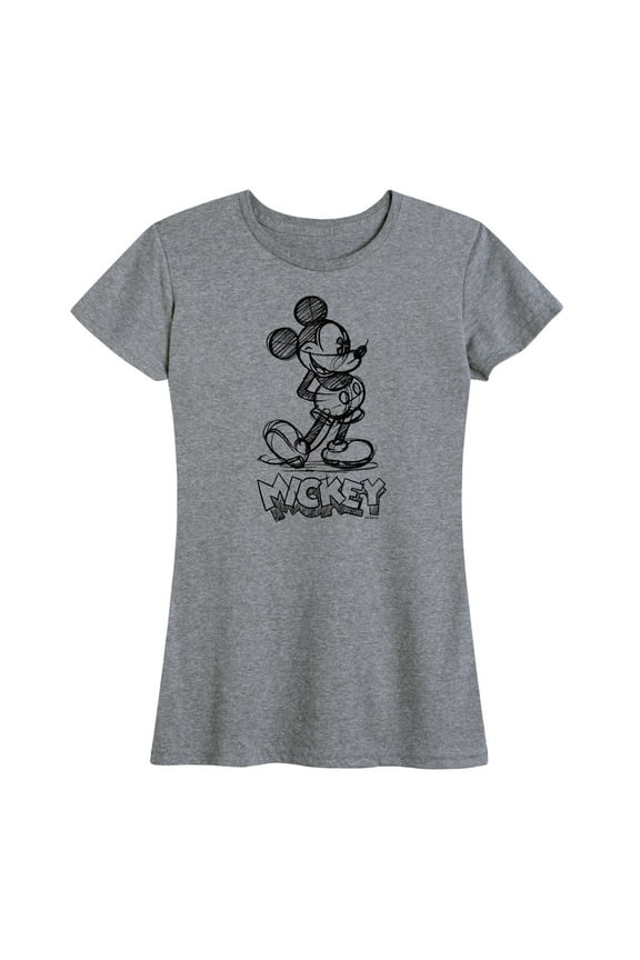 - Mickey Sketch - Women's Short Sleeve Graphic T-Shirt
