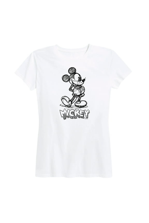 - Mickey Sketch - Women's Short Sleeve Graphic T-Shirt