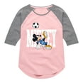 thumbnail image 1 of Mickey & Friends - Mickey Soccer - Toddler And Youth Girls Raglan Graphic T-Shirt, 1 of 4