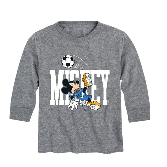 Mickey & Friends - Mickey Soccer - Toddler And Youth Long Sleeve Graphic T-Shirt