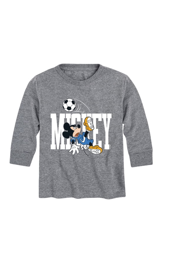 - Mickey Soccer Long Sleeve Graphic T-Shirt