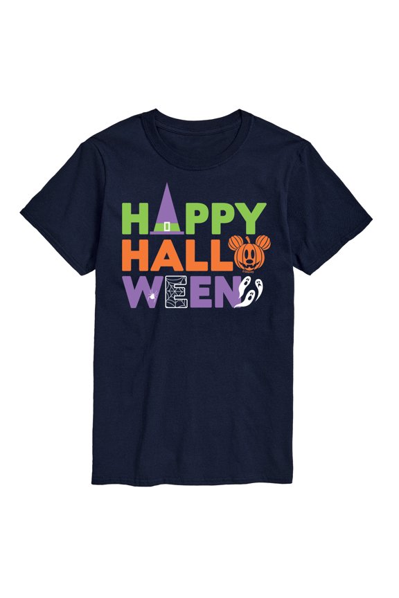 Mickey & Friends - Mickey Spider Web Design - Men's Short Sleeve Graphic T-Shirt