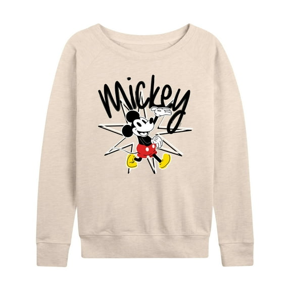 Mickey & Friends - Mickey Star Burst - Women's Lightweight French Terry Long Sleeve Shirt