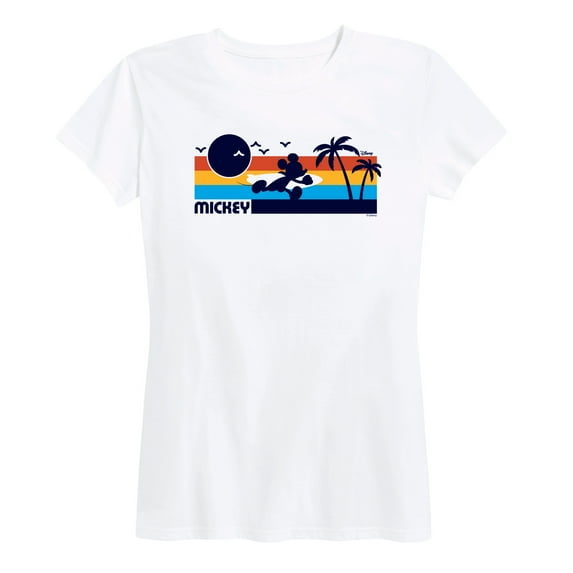 Mickey & Friends - Mickey Sunset Pattern - Women's Short Sleeve Graphic T-Shirt