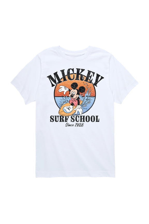Mickey & Friends - Mickey Surf School - Toddler And Youth Short Sleeve Graphic T-Shirt