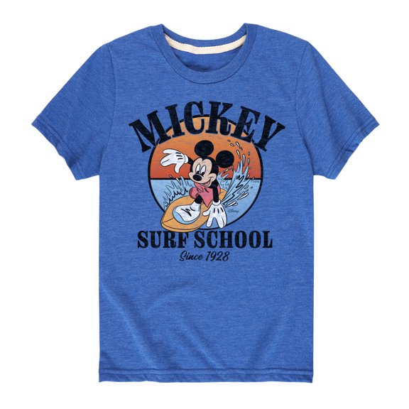 Mickey & Friends - Mickey Surf School - Toddler And Youth Short Sleeve Graphic T-Shirt
