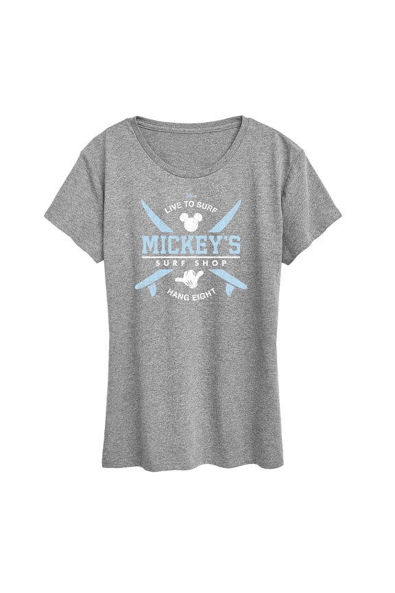 Mickey & Friends - Mickey Surf Shop - Women's Short Sleeve Graphic T-Shirt