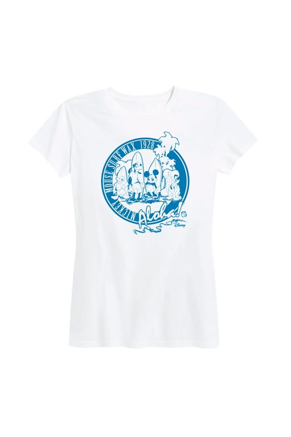 Mickey & Friends - Mickey Surf Wax - Women's Short Sleeve Graphic T-Shirt