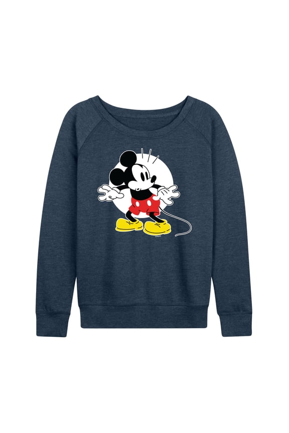 Mickey & Friends - Mickey Surprised - Women's Lightweight French Terry Long Sleeve Shirt