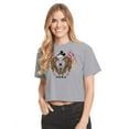 thumbnail image 1 of Mickey & Friends - Mickey Tiger Art - Juniors Cropped Cotton Blend T-Shirt, 1 of 4
