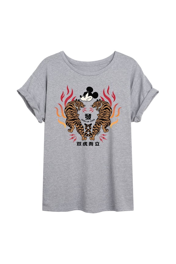 Mickey & Friends - Mickey Tiger Art - Women's Oversized T-Shirt