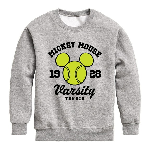 Mickey & Friends - Mickey Varsity Tennis - Toddler And Youth Crewneck Fleece Sweatshirt
