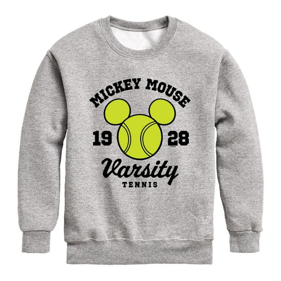 Mickey & Friends - Mickey Varsity Tennis - Toddler And Youth Crewneck Fleece Sweatshirt