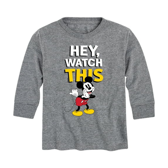 Mickey & Friends - Mickey Watch This - Youth Long Sleeve Graphic T-Shirt