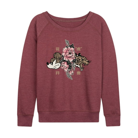 Mickey & Friends - Mickey Year of The Tiger Design - Women's Lightweight French Terry Long Sleeve Shirt