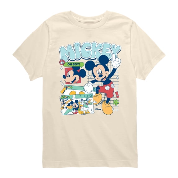 Mickey & Friends - Mickey - Youth Boys Short Sleeve Graphic T-Shirt