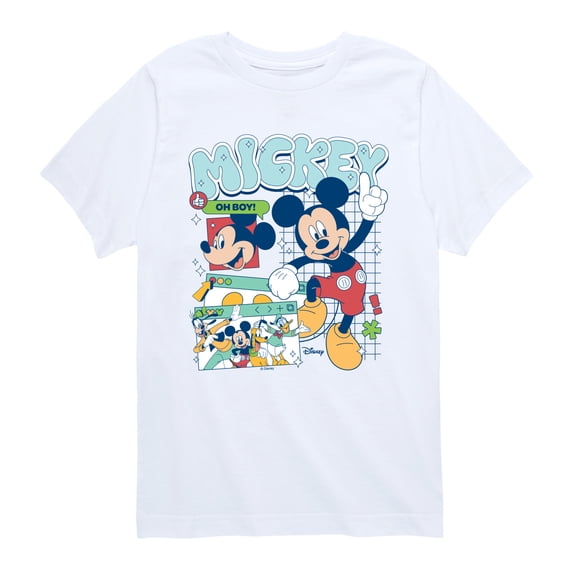 Mickey & Friends - Mickey - Youth Boys Short Sleeve Graphic T-Shirt