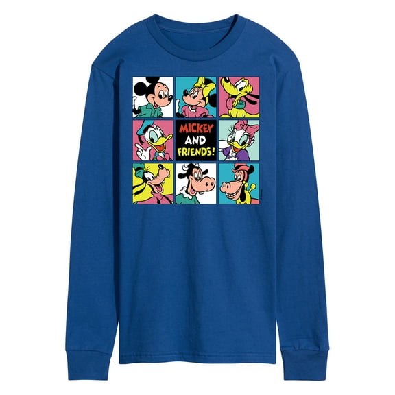 Mickey & Friends - Mickey and Friends Grid - Men's Long Sleeve T-Shirt