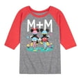 thumbnail image 1 of Mickey & Friends - Mickey and Minnie Bike Ride  - Toddler And Youth Raglan Graphic T-Shirt, 1 of 1
