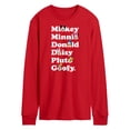 thumbnail image 1 of Mickey & Friends - Mickey's Character List - Men's Long Sleeve T-Shirt, 1 of 4