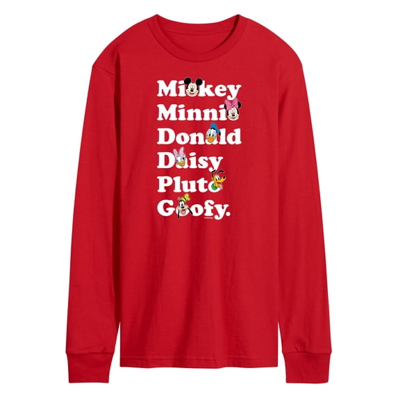 Mickey & Friends - Mickey's Character List - Men's Long Sleeve T-Shirt