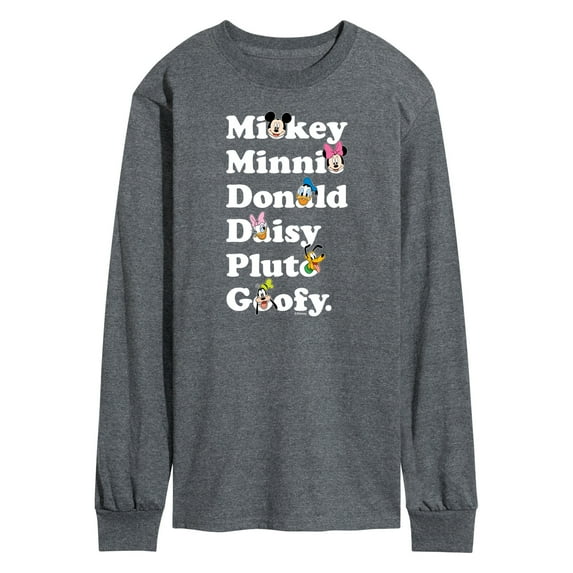 Mickey & Friends - Mickey's Character List - Men's Long Sleeve T-Shirt