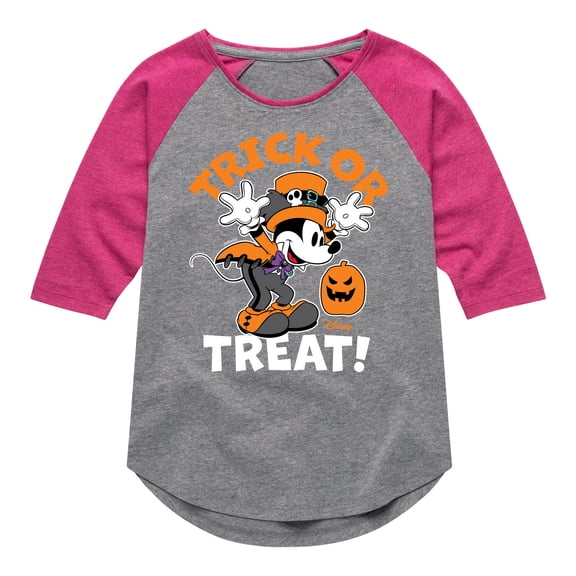Mickey & Friends - Mickey's Halloween Costume - Toddler And Youth Girls Raglan Graphic T-Shirt