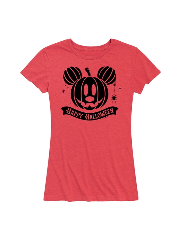 - Mickey's Halloween Pumpkin Women's Short Sleeve Graphic T-Shirt